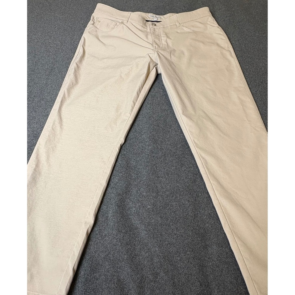 Peter Millar EB66 Performance Pants Mens 38x30 (28) Khaki Tan Golf Classic Fit